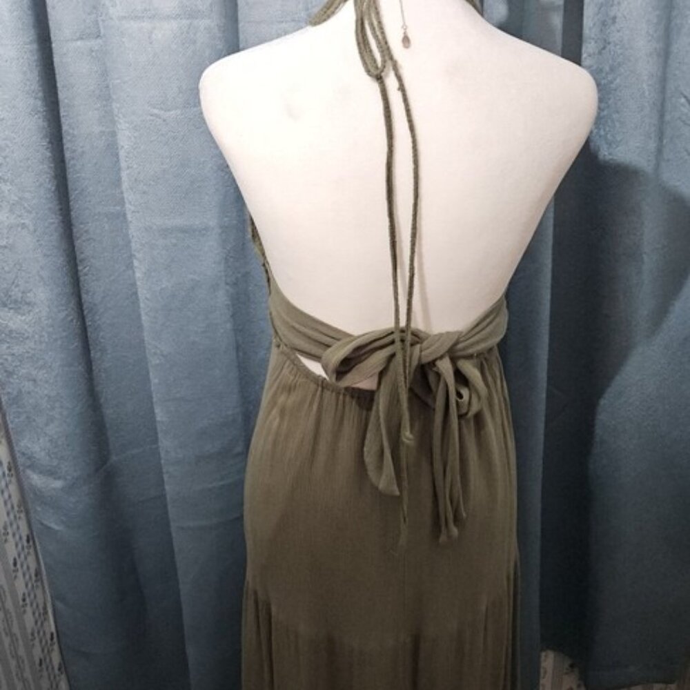 Purple Snow Green Sequin Embellished Midi Dress - Picture 3 of 7